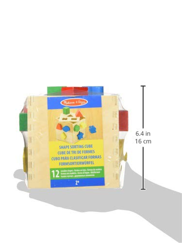 Melissa & Doug Shape Sorting Cube Classic Wooden Toy