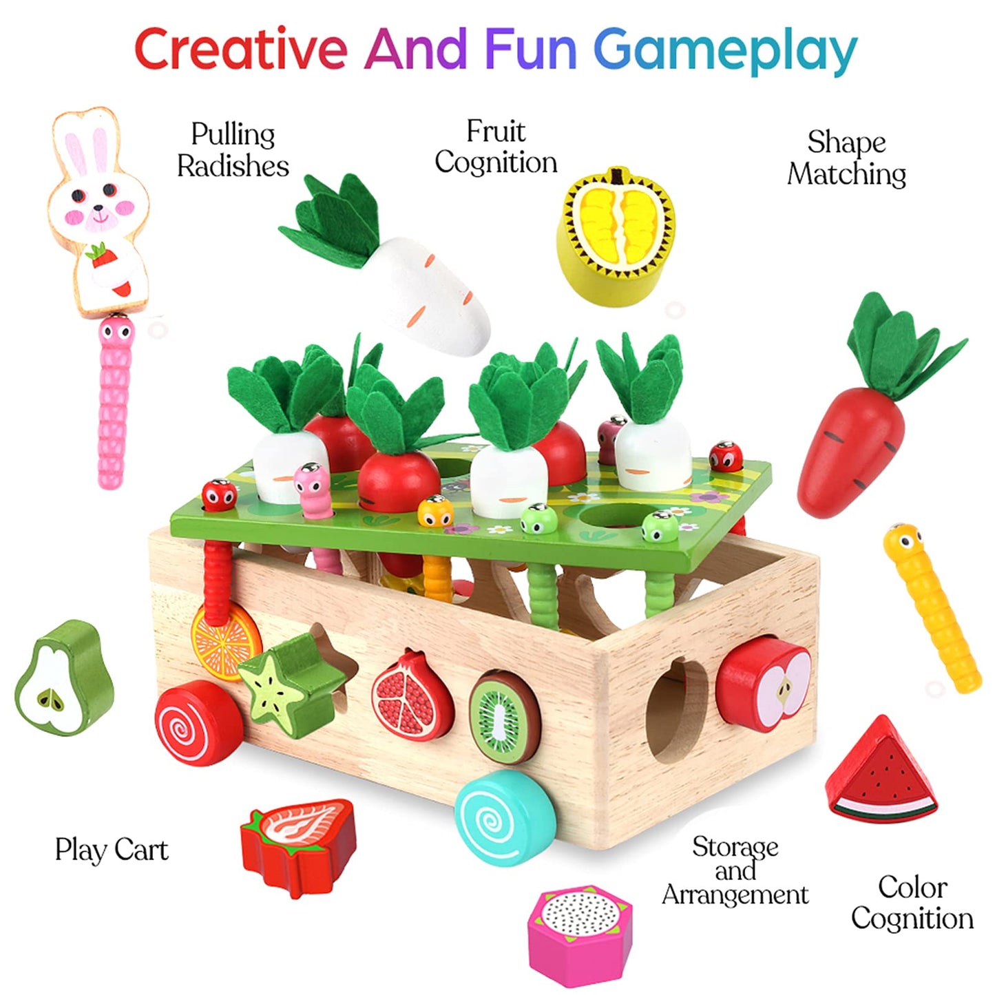 KMTJT Toddlers Montessori Wooden Educational Toys