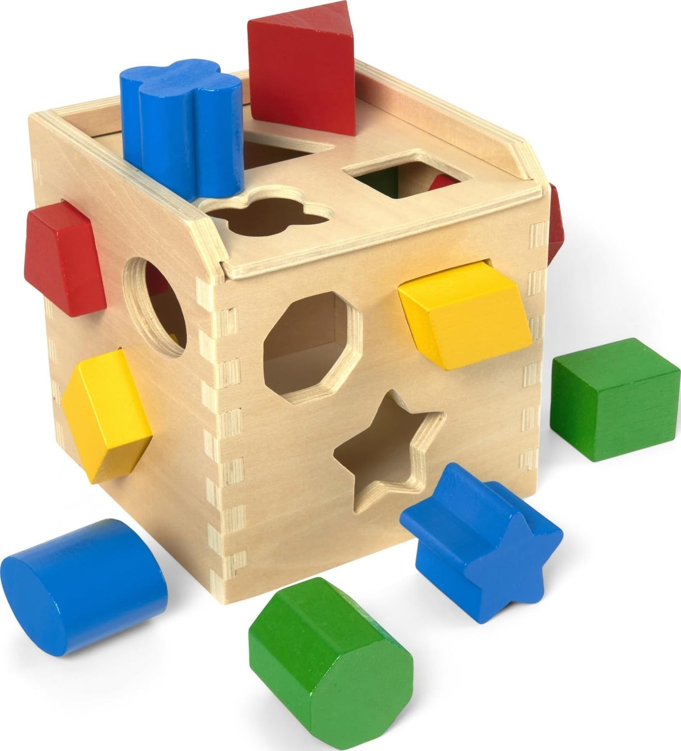 Melissa & Doug Shape Sorting Cube Classic Wooden Toy