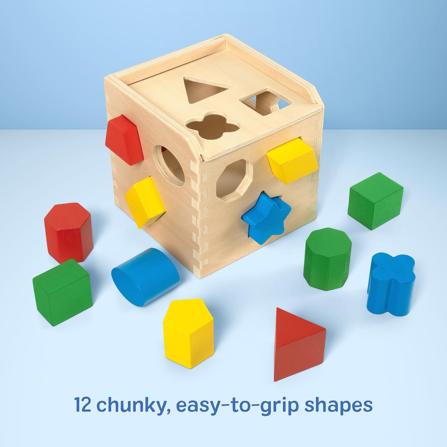 Melissa & Doug Shape Sorting Cube Classic Wooden Toy