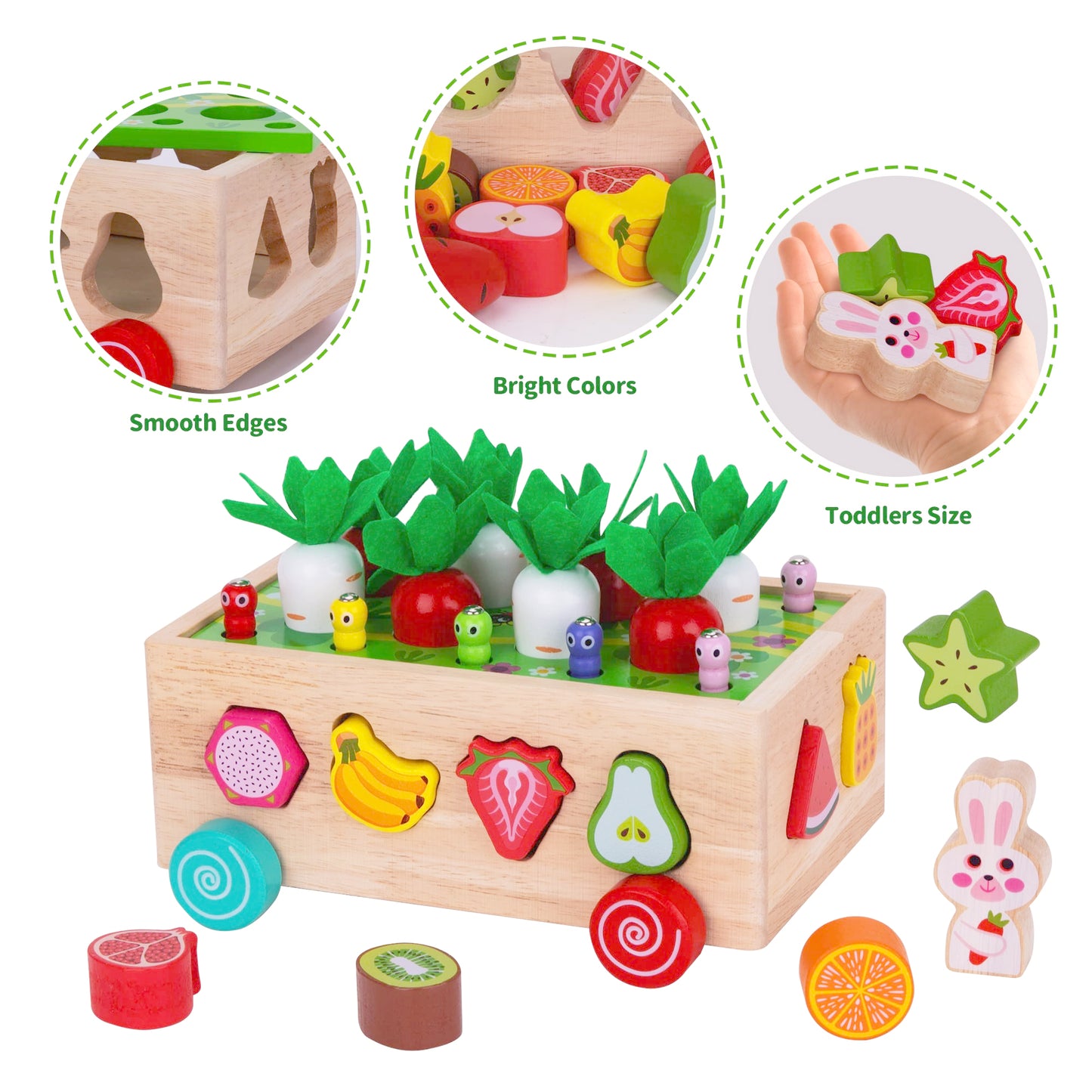 KMTJT Toddlers Montessori Wooden Educational Toys