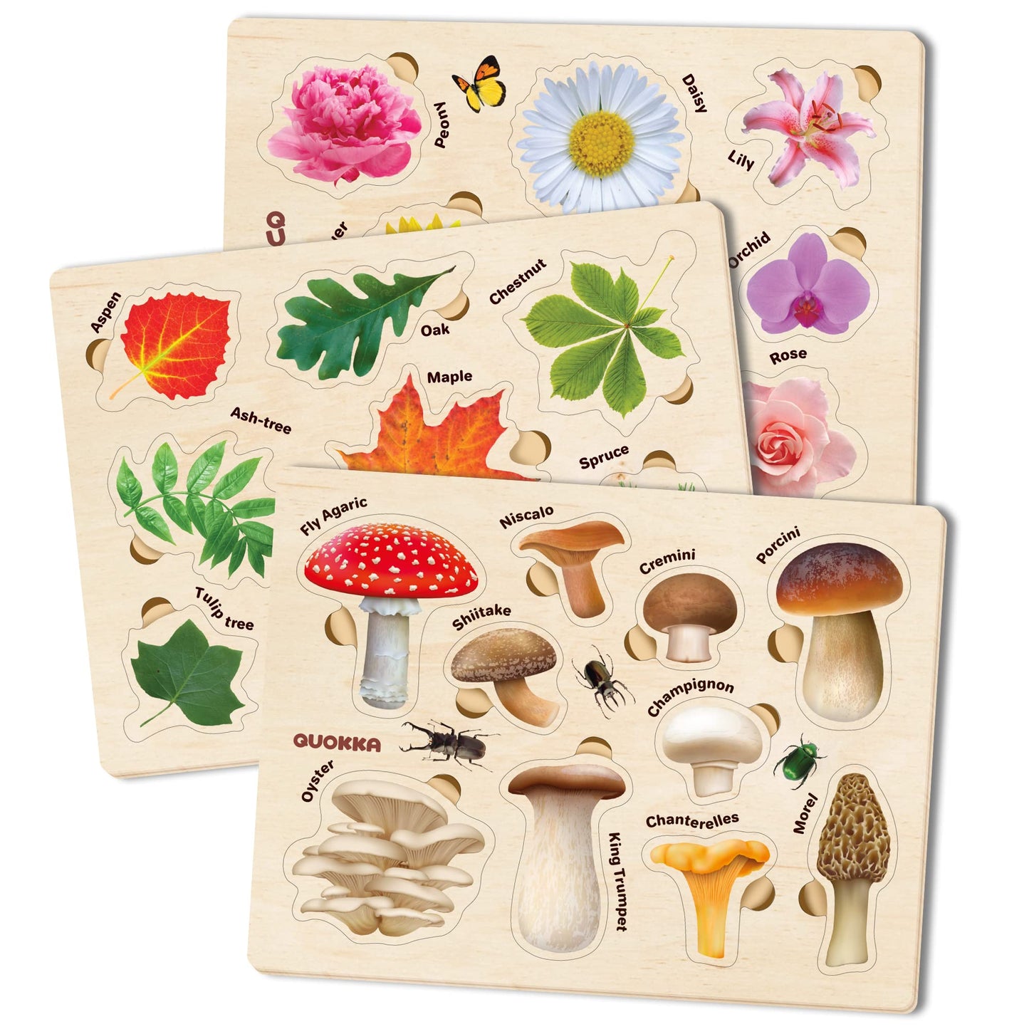 Wooden Puzzles for Toddlers 1-3 - Montessori Kid Puzzles Ages 2-4
