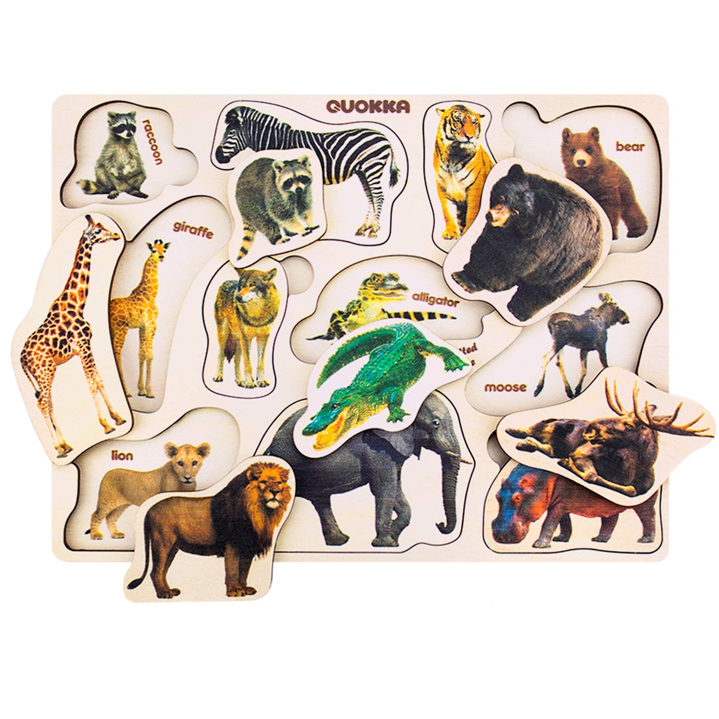 Wooden Puzzles for Toddlers 1-3 - Montessori Kid Puzzles Ages 2-4